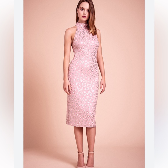 NEW Sho by Tadashi Shoji Gibson Cheetah Sequin Midi
Dress Women’s Medium - Picture 1 of 5